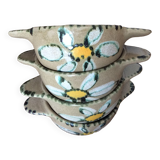 4 glazed terracotta bowls