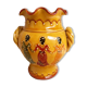 Vase pitcher Vallauris vintage yellow 3 Spanish dancers 50s