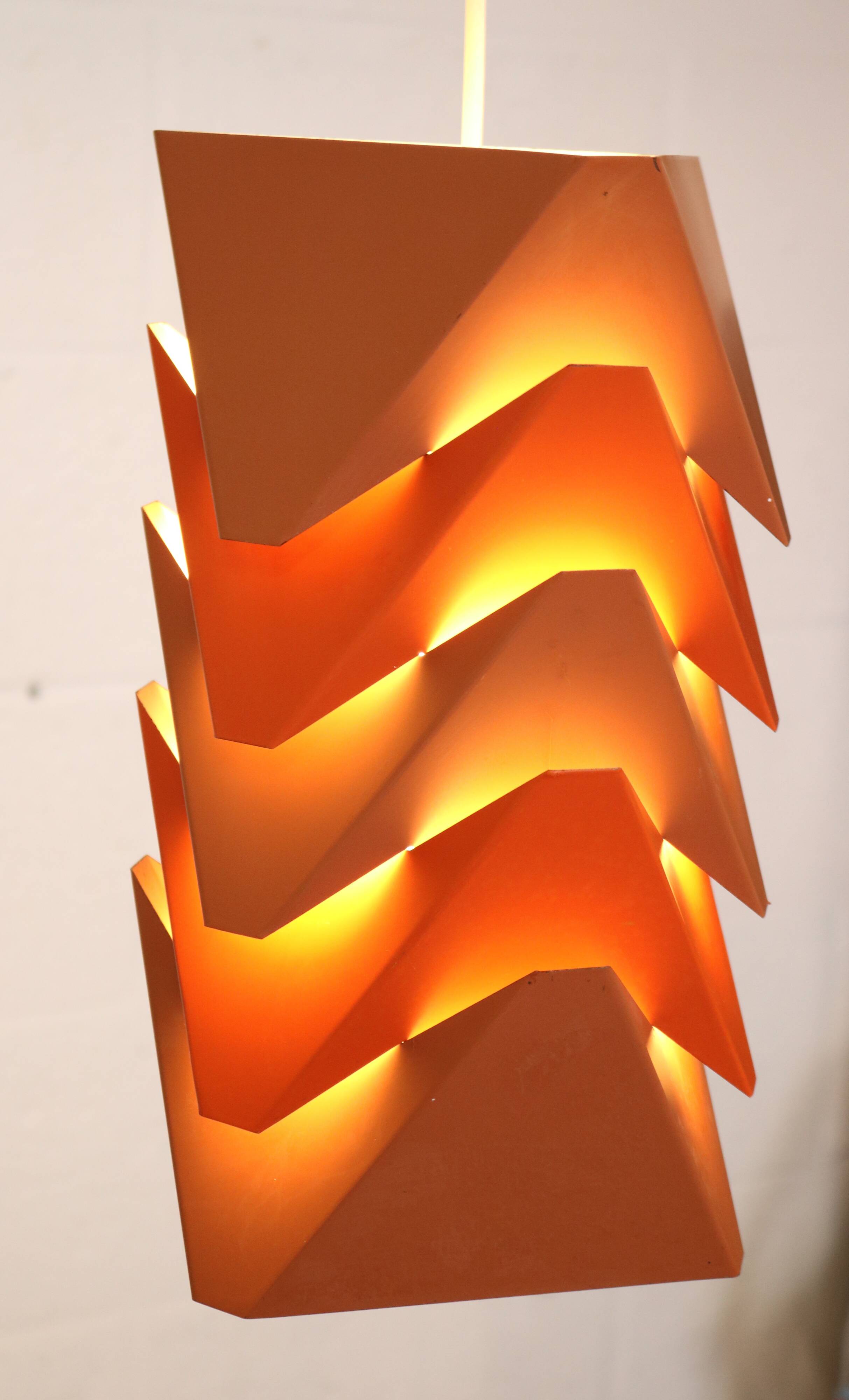 Mid Century Ekko Metal Pendant Lamp by Louis Weisdorf for Lyfa, Denmark, 19