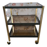 Metal and smoked glass trolley erard (france)