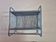 vintage blue rattan shelf width 35cm height 34cm depth 18cm