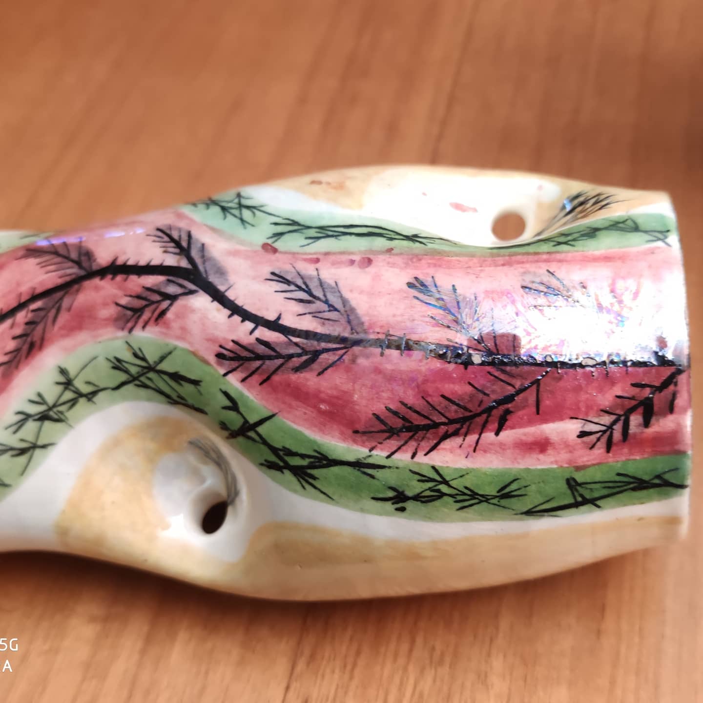 Accolay ceramic vase, circa 1960, monogrammed J.C.