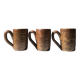 Lot de 3 mugs/tasses en grès pyrité