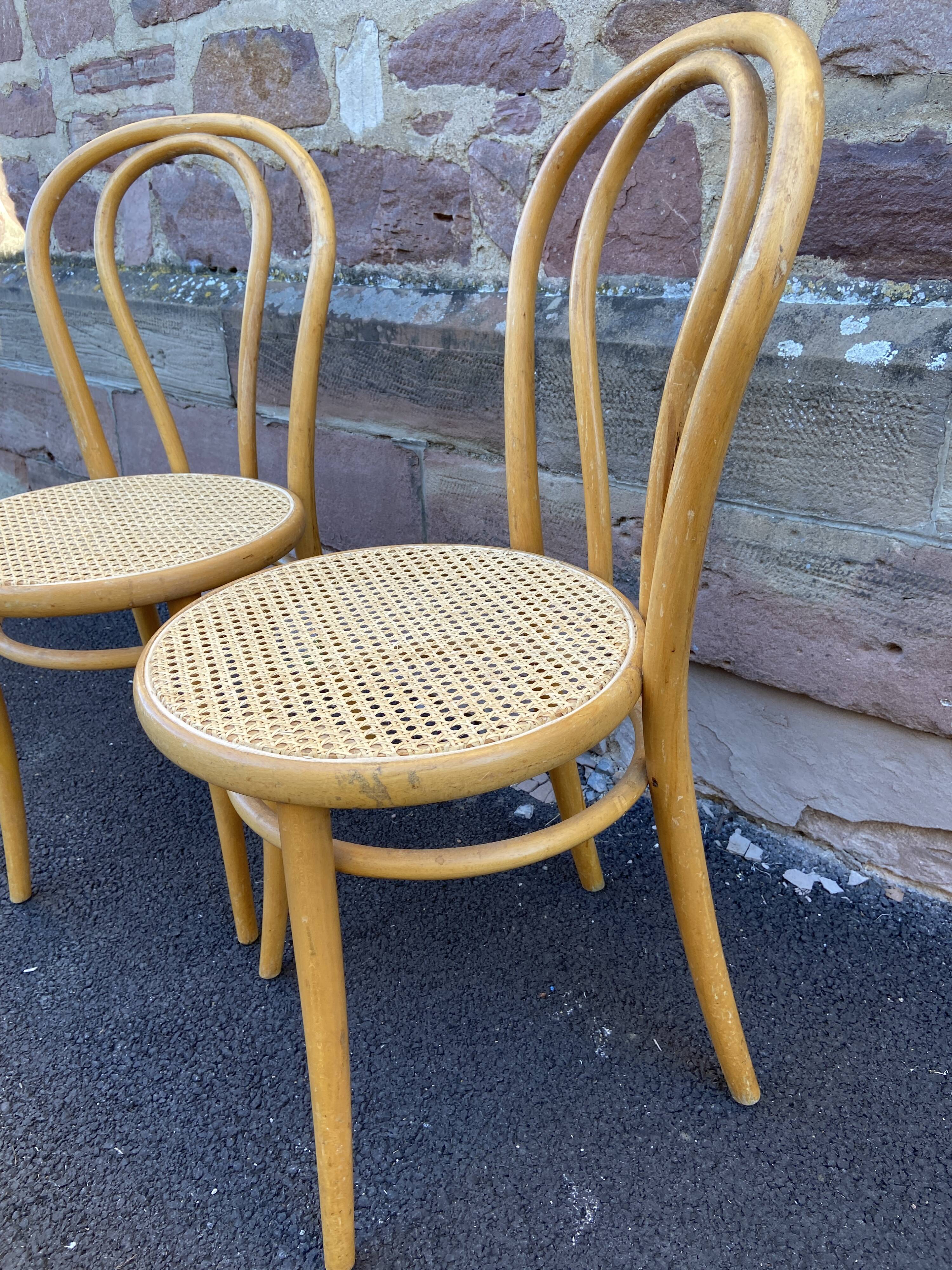 Pair of vintage bistro coffee chairs