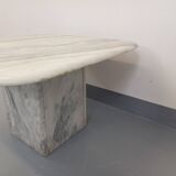 Vintage white marble coffee table from the 70s