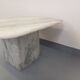 Table basse vintage en marbre blanc des années 70