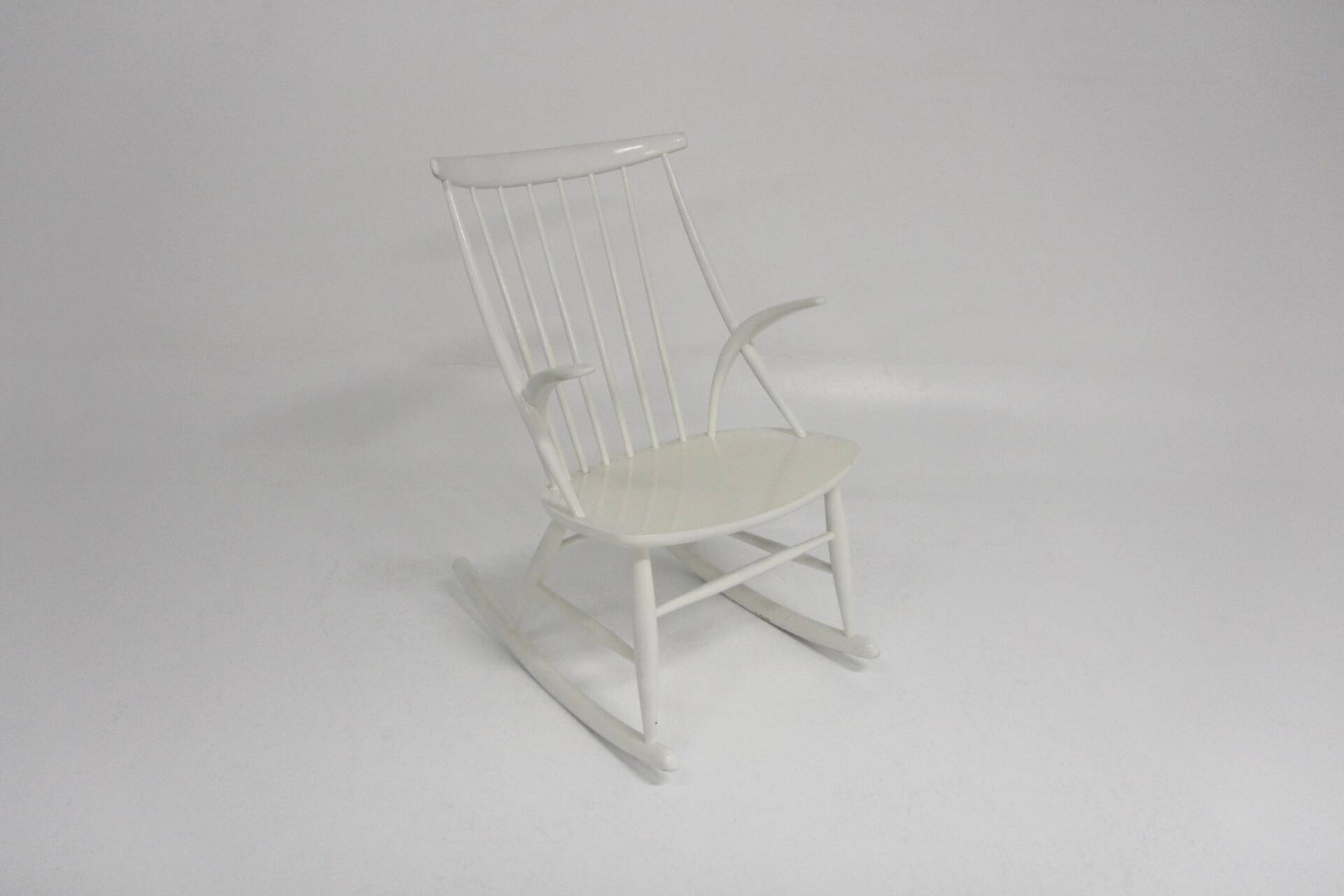 Beech rocking chair, Illum Wikkelsø, N. Eilersen, Denmark, 1960