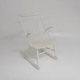 Rocking-chair en hêtre, Illum Wikkelsø, N. Eilersen, Danemark, 1960