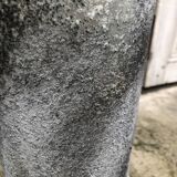 Large vase Biot glass bubbled grey patinated design 1970