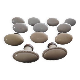 Poignées en porcelaine - Lot 3