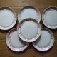 Dessert plates Niderviller 1960 sandstone enamelled, model Maille