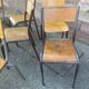 Lot de 15 chaises d'école mullca delagrave dépareillées vintage