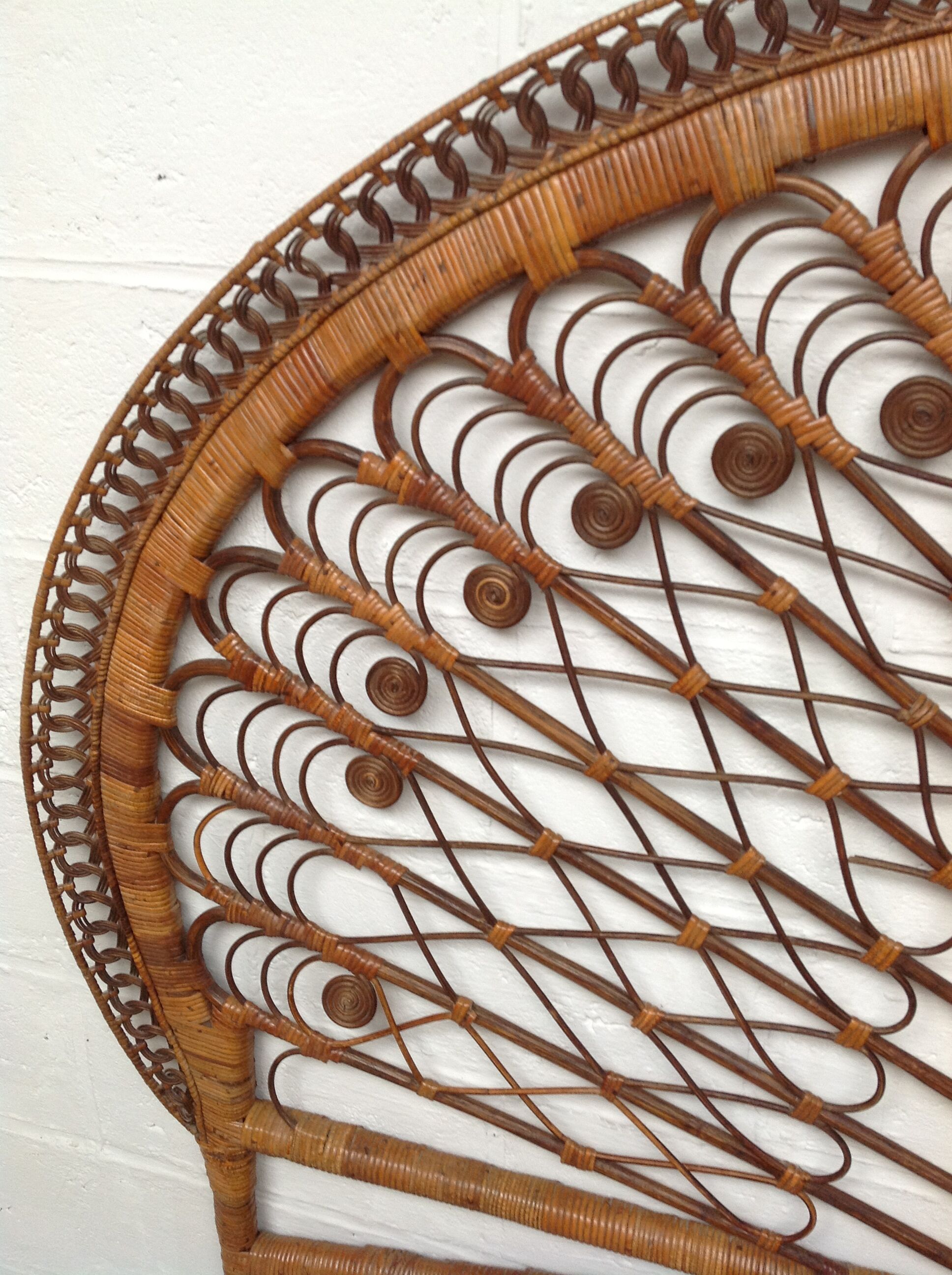 Vintage rattan headbed