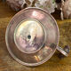 Hand candle holder, butterfly decoration, solid brass