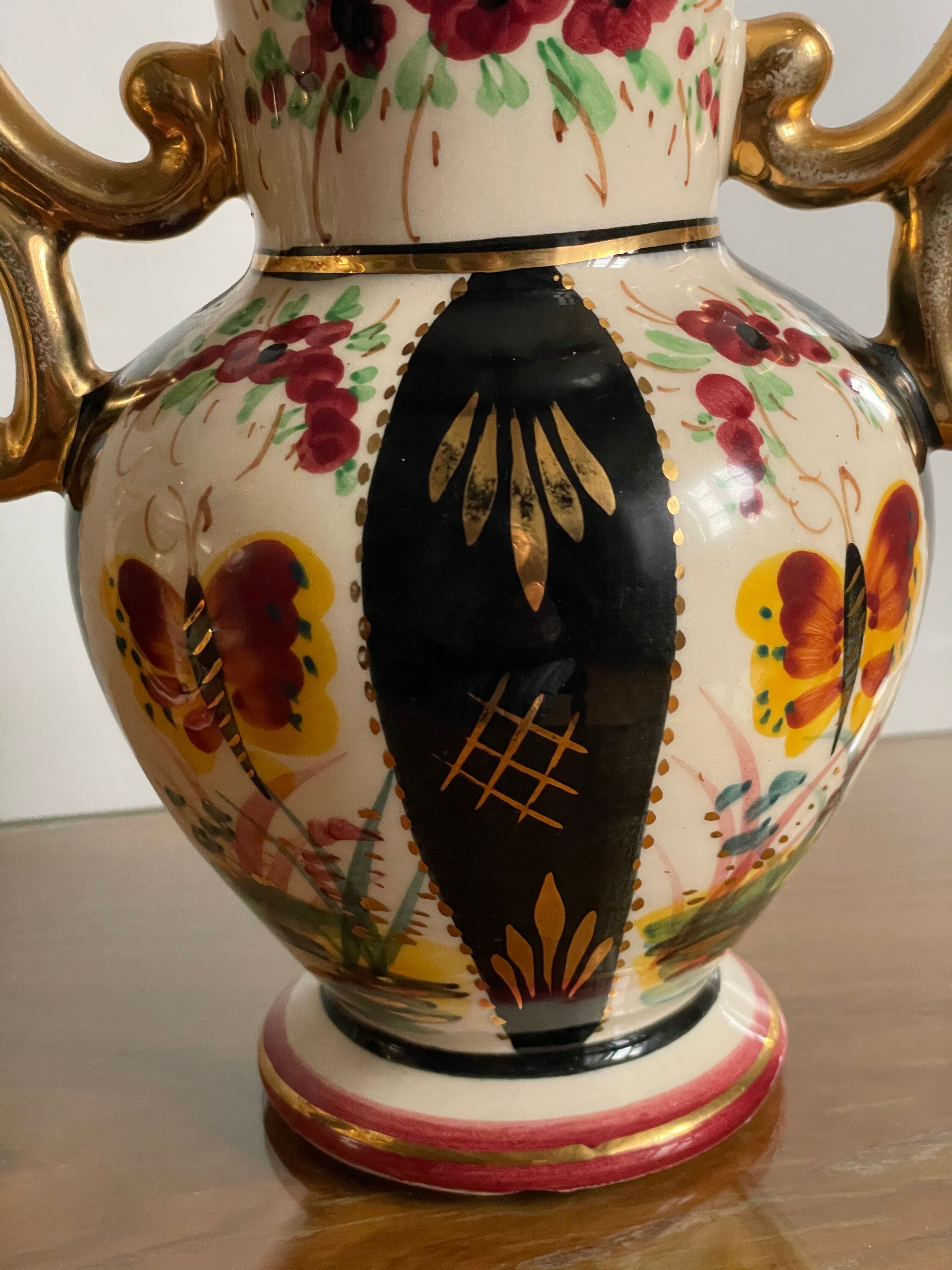 Pair of Saint Ghislain vases made in Belgium