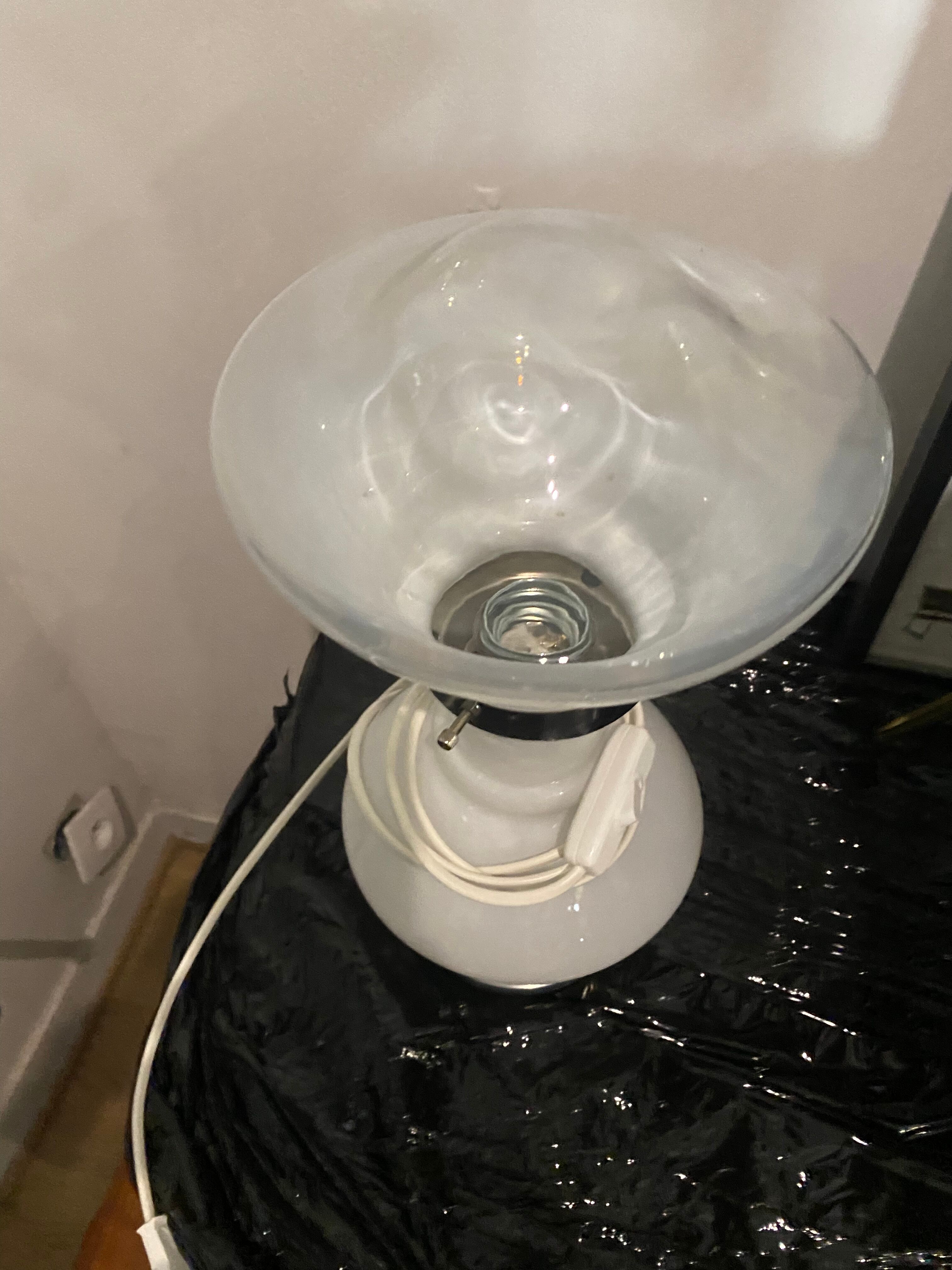 Large Italian glass lamp from Murano Vintage 1970