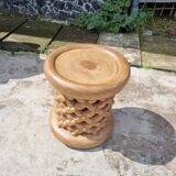 Tabouret Africain Bamiléké Brun Naturel