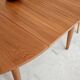 Round extending table, light oak, East Germany, 1960s