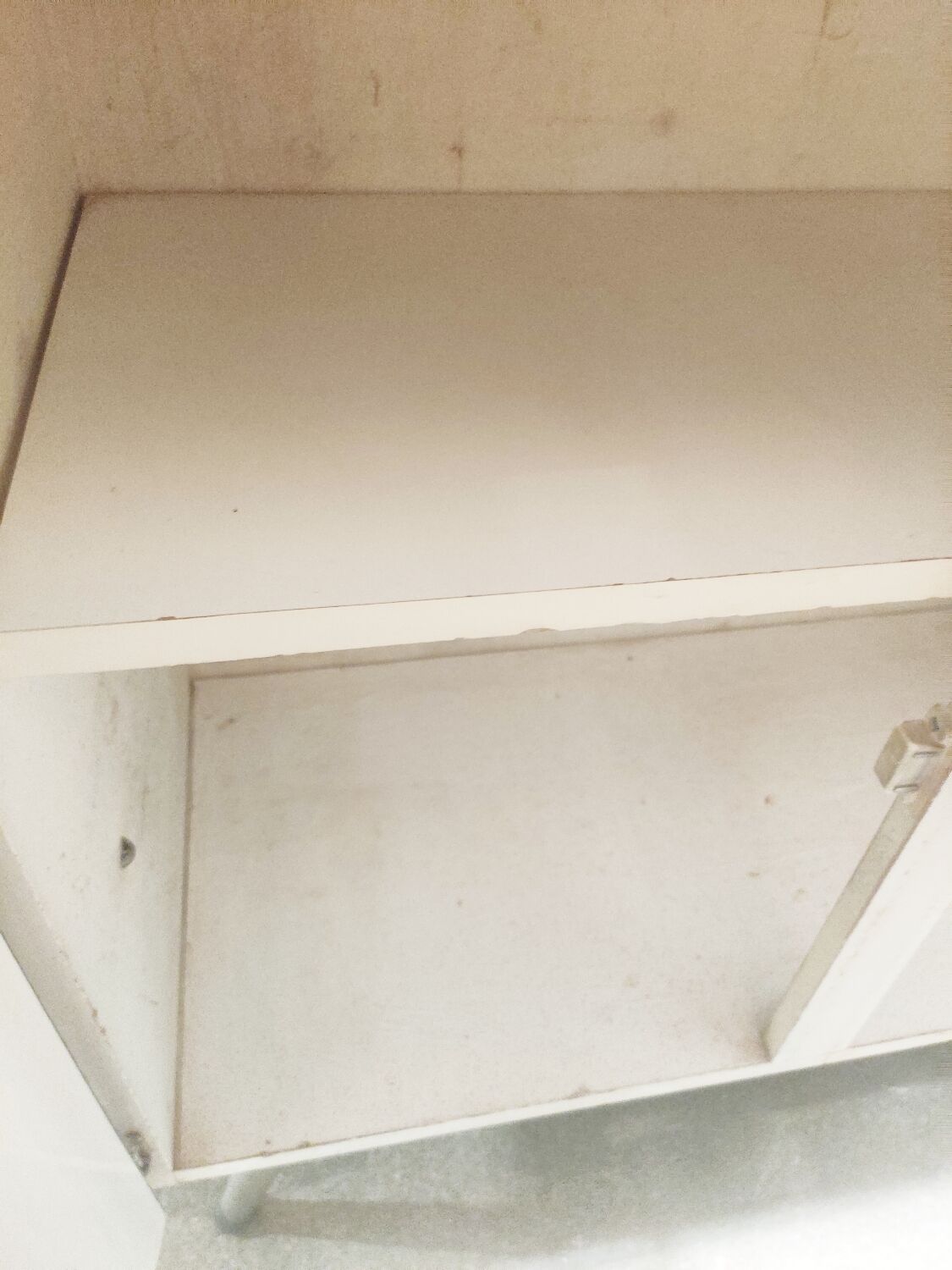 Red formica sideboard