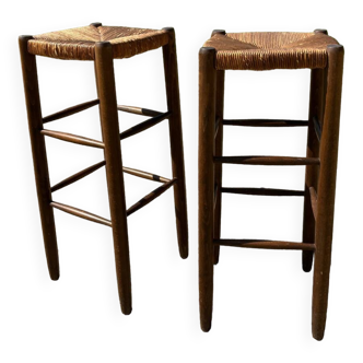 Wooden straw stools