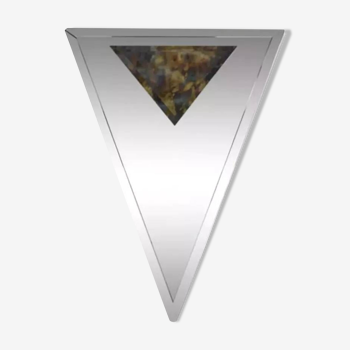Miroir biseauté et triangulaire art déco 59 x 76 cm