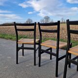 4 chaises Gessef par la manufacture Consorzio Sedie Friuli