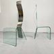 Sculptural Chair Zero by Marco Baldanello, Glass and Steel, Italy 1990's