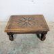 Carved wooden footrest