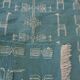 Kilim blue and white handmade carpet, 110x60cm