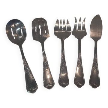 5p hors d'oeuvre service, silver plated metal, goldsmith Ercuis LXV 29