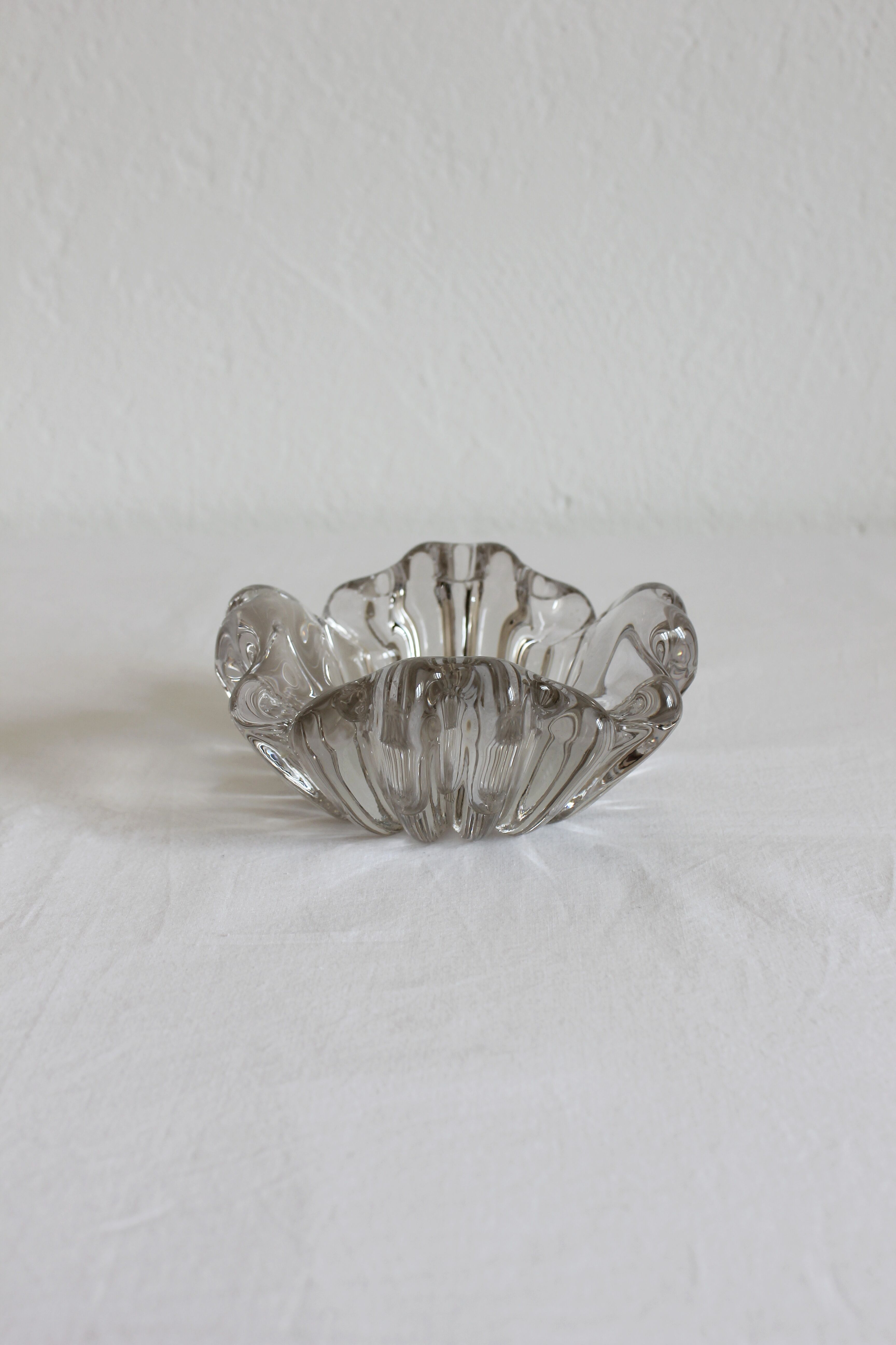 Vintage crystal ashtray 70s