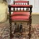 Breton piano stool in walnut from the 1930s.