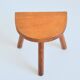 Antique brutalist wooden stool