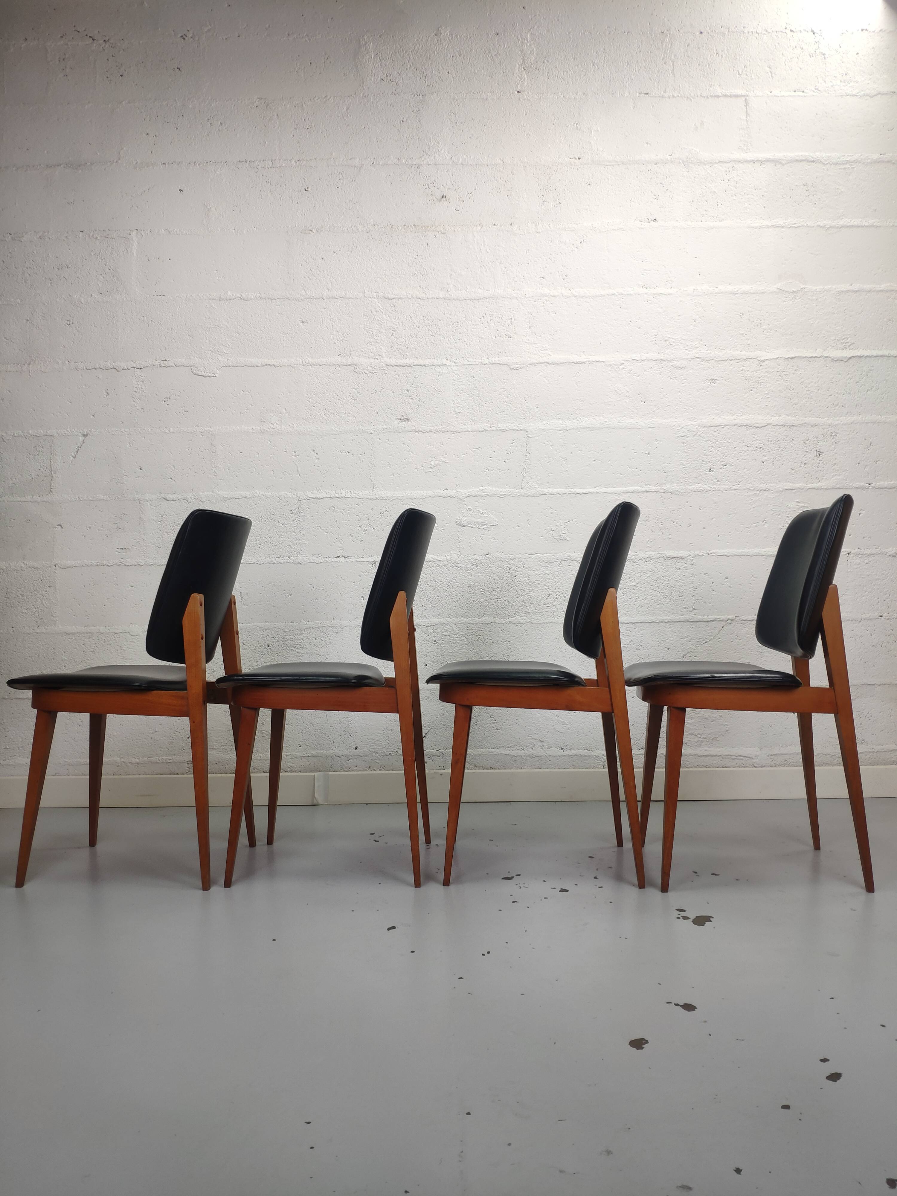 Ensemble de 4 chaises scandinaves