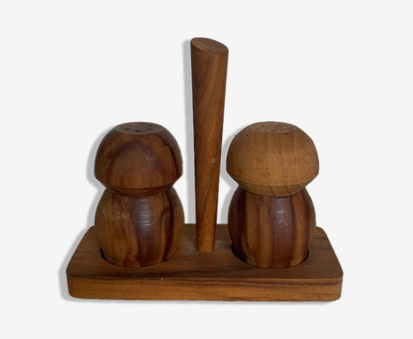 Salière poivrière en bois naturel