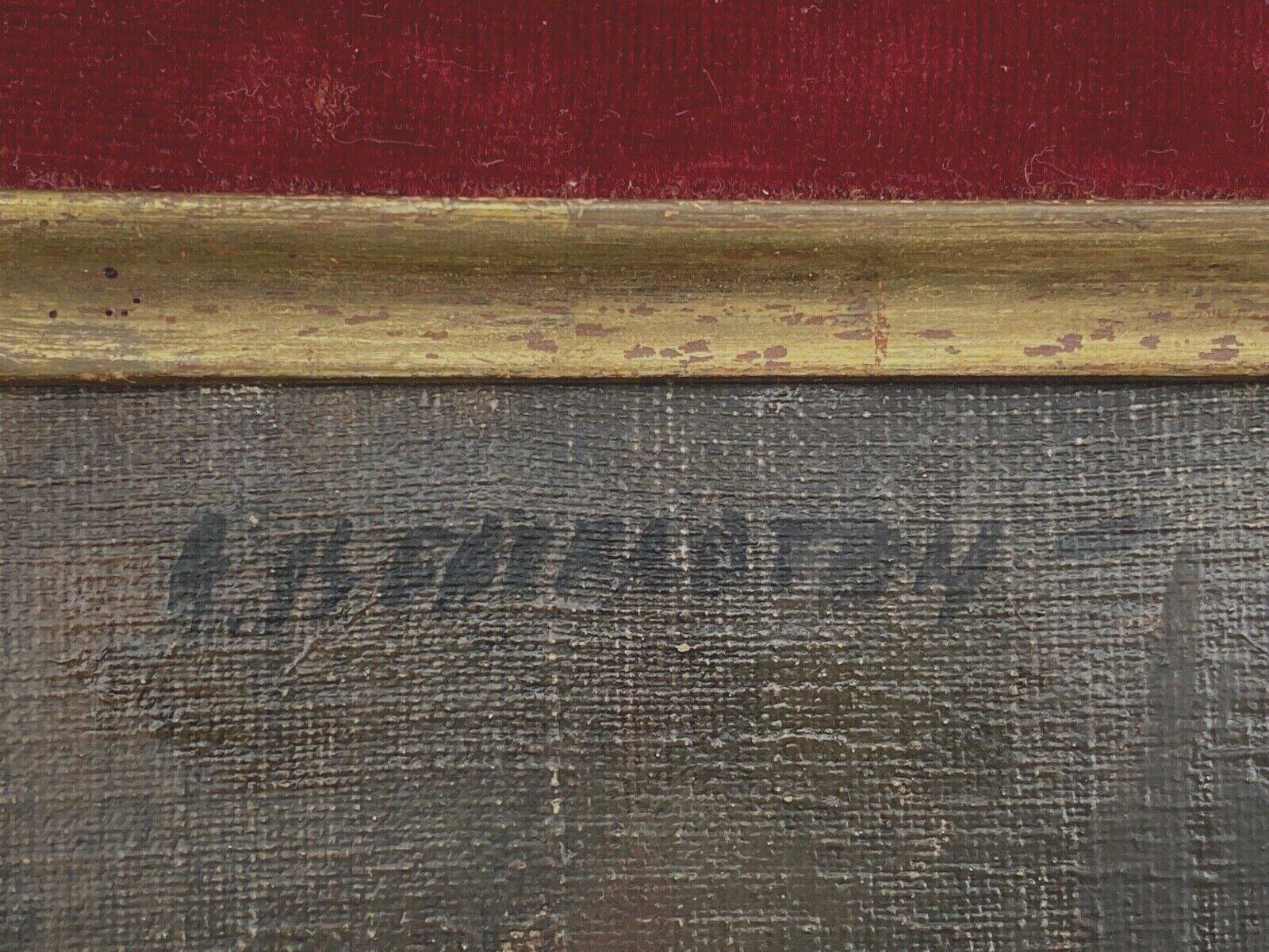 Oil on panel by Alain Beaufreton academic nude male