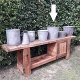Lessiveuse h38cm en zinc jardin trouée