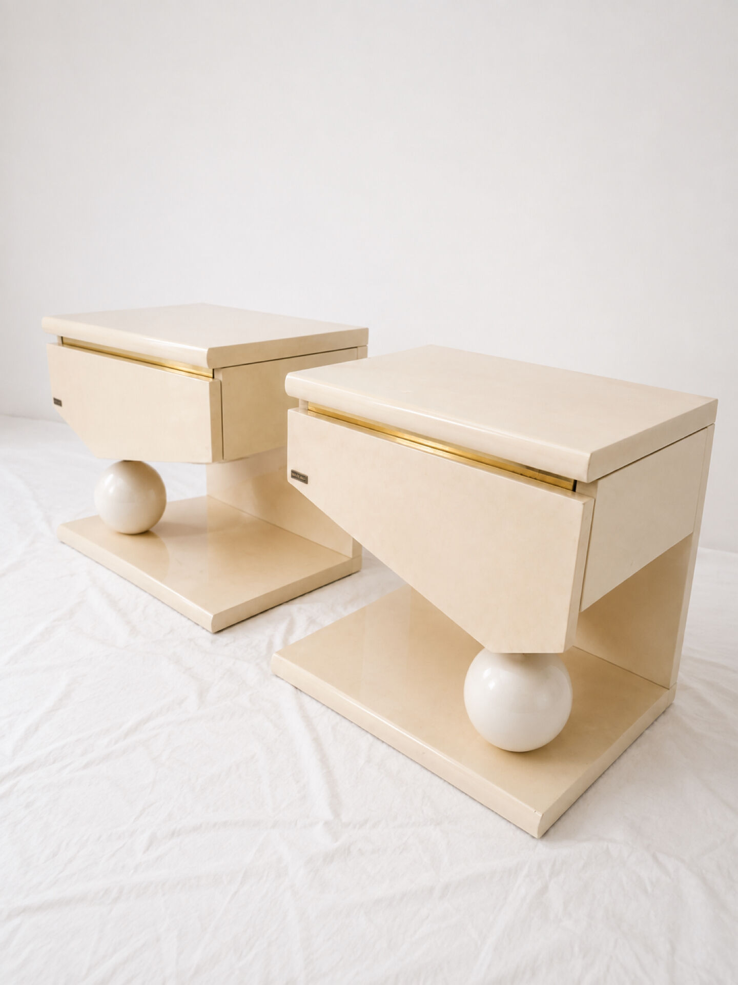 Pair of bedside tables Éric Maville & Jean-Claude Mahey – 1970s