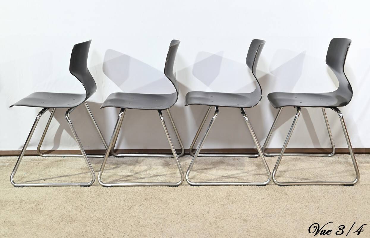 Set of 4 Pagwood Chairs, stamped Pagholz Flötotto – 1960