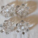 Set of 4 crystal candle holders