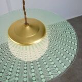 Mid-Century Italian Brass and Opaline Angel Pendant Lamp