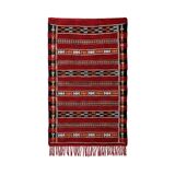 Red ethnic kilim rug, Morocco