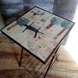 50s metal side table