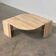 Italian travertine sculptural eye shaped coffee table, 1980s