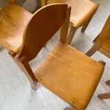 12 80s beech chairs