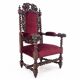 Fauteuil - trône ancien, France, vers 1890.