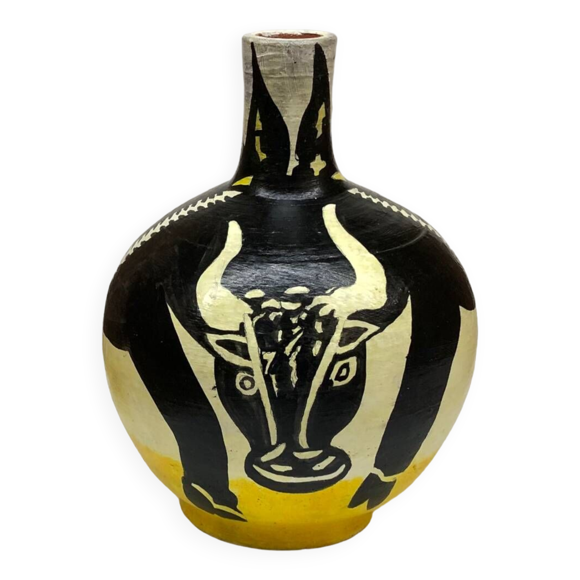 Picasso-inspired bull vase