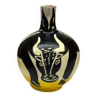 Picasso-inspired bull vase