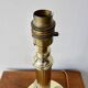 Base de lampe de table en laiton et verre vintage