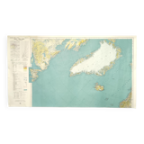 Carte vintage Islande Groenland Canada 1968